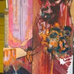 deux portrait semi figuratifs sur toile
